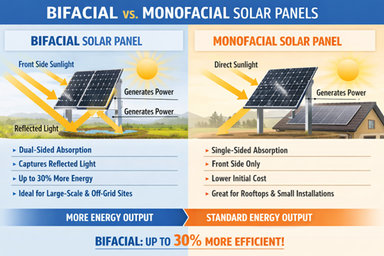 Bifacial vs Monofacial solar panel