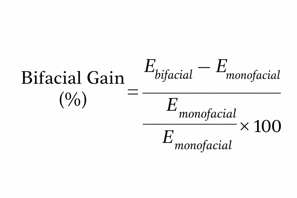 Bifacial gain Formula