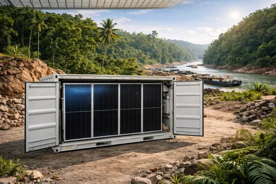 mobile solar container support Indonesia 