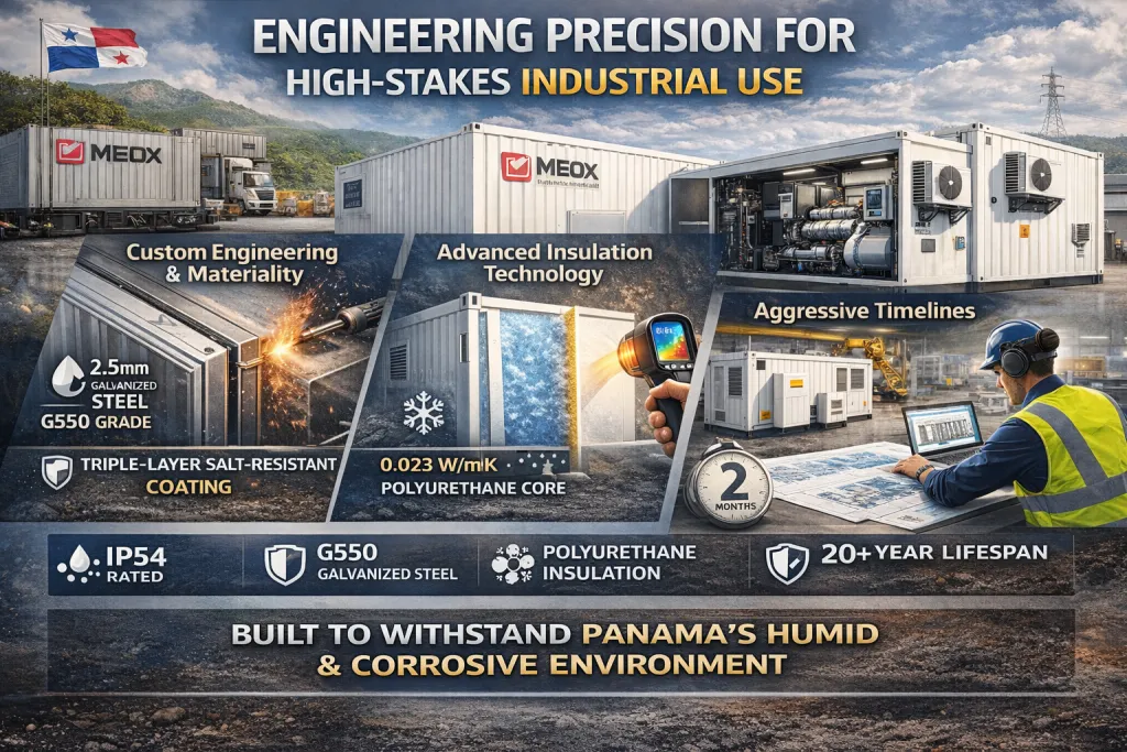 generator container for industrial use