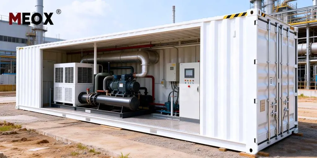 High cube container for equipment 