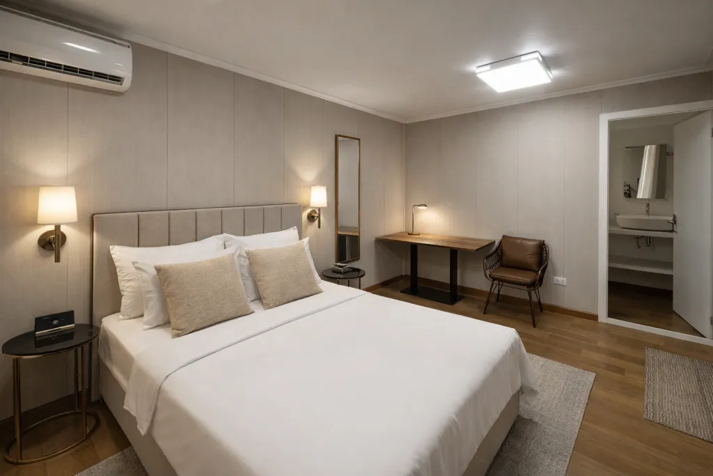 Inside view of Container Hotel