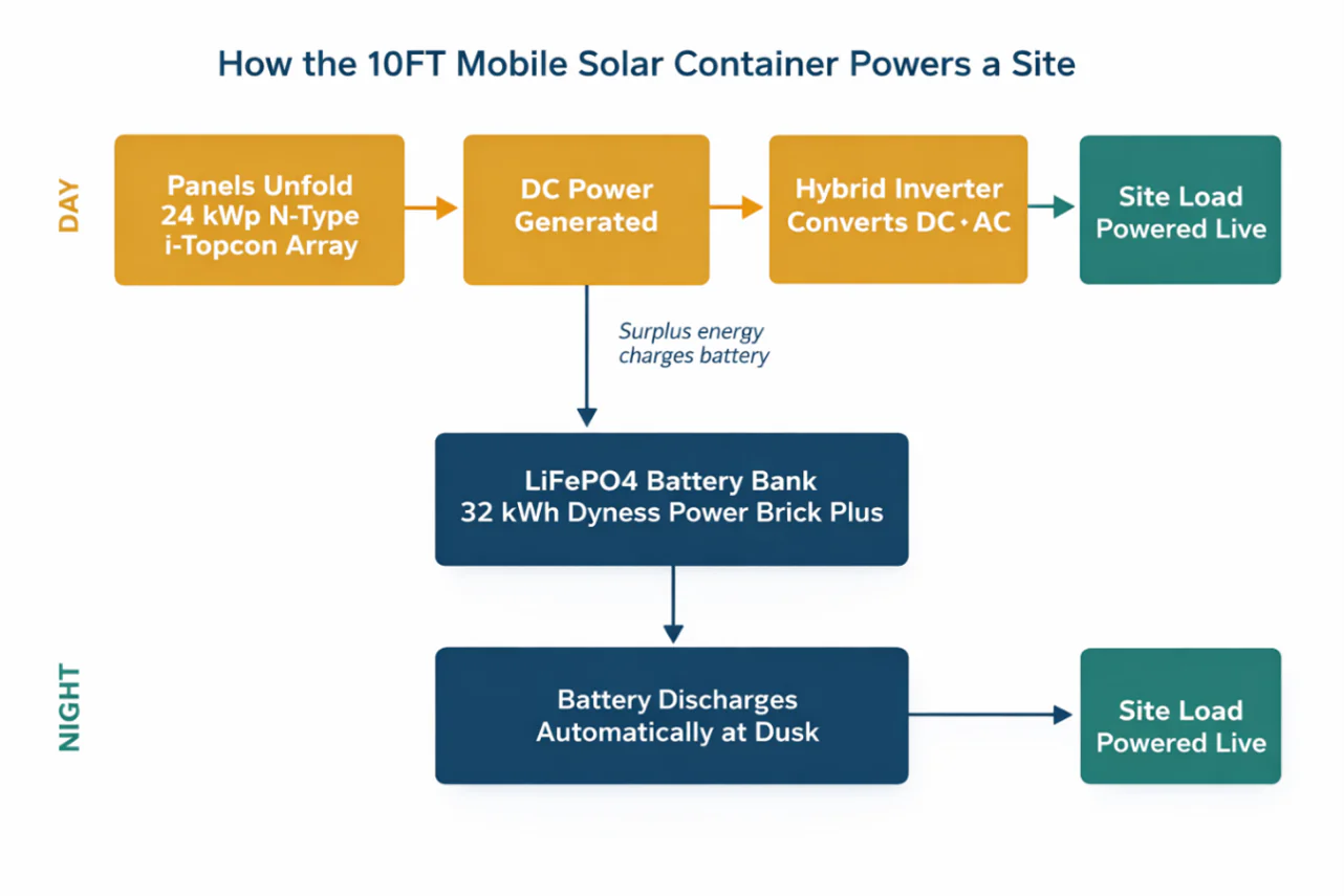 Diagram Of 10ft Solar Container